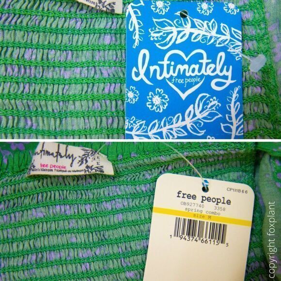 NEW Intimately Free People‎ Caught Up Printed Slip Dress, Green, M - Picture 9 of 15